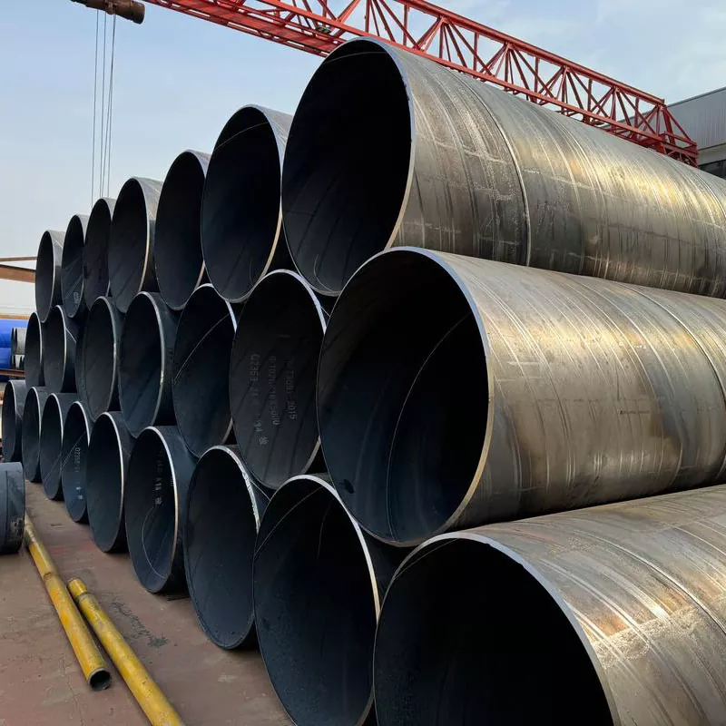 Tuyau soudé en spirale noire